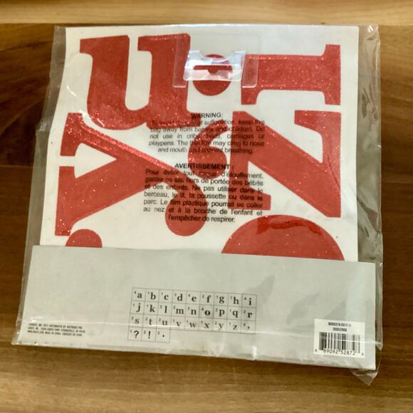 Darice XL Paper Font Letter Stickers: Red Glitter, 60 pc - Picture 5 of 6